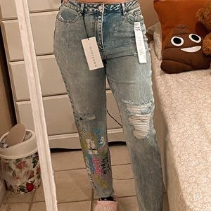 TINSELTOWN Curvy High Rise Mom Jean Regular Lenght